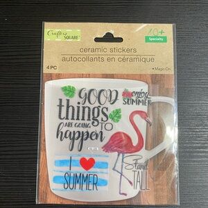 Ceramic Stickers - Flamingo Design